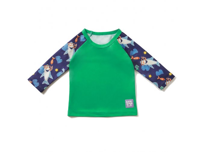 Dětské tričko do vody s rukávem 6-12 měsíců Ocean Explorers zelené modré
