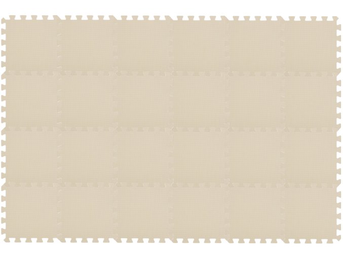 Hrací koberec z pěnových puzzlí 120x180x1,4cm beige, tlouštka 1,4cm