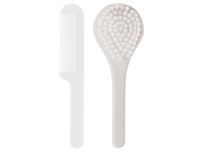 L209101n 02 Set hřebínek a kartáč na vlásky LUMA pure oat světle krémový