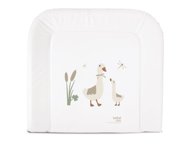 Přebalovaci podlozka třístranná Bébé-Jou Dear Goose,72x77cm bílo krémová