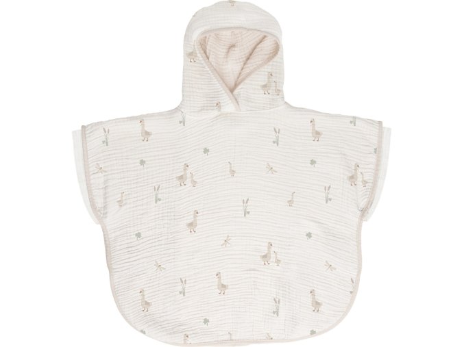 Mušelínové pončo Bébé-Jou Dear Goose krémové