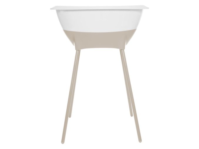 L157001+L30215 Pohodlná trendy dětská vanička se stojanem od holandské firmy LUMA Babycare, nyní v bílo béžové barvě kolekce White.