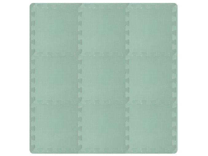 Zelená hrací podložka z pěnových puzzlí s rovným okrajem Light Green 92x92x1,4 cm