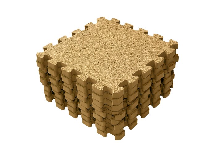 Hrací podložka puzzle korkové 90x90 cm, výška 1,4 cm