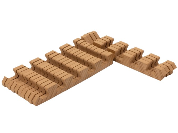 Sada 14 hnědých okrajů pro pěnové nebo korkové puzzle 120x90cm rialtobaby nebo  babydan