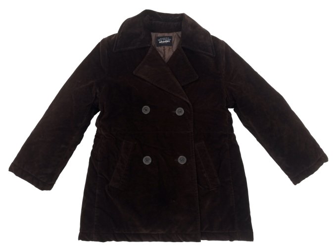 Italský originální dívčí zateplený kabátek hnědé barvy. velikost 134