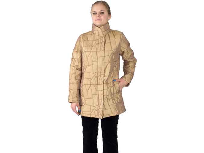 Dámská zimní bunda zlatá s prošíváním, Rialto.