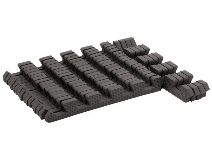 Sada 20 okrajů Cool Gray pro pěnové puzzle 120x180cm nebo 150x150cm