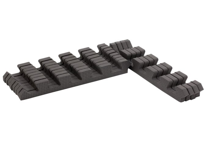 Sada 12 okrajů pro šedé pěnové puzzle Cool Gray 90x90cm