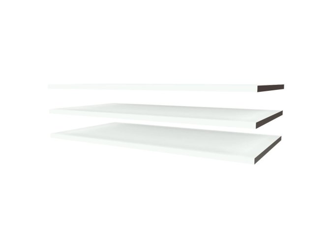 Poličky 3 ks k třídílné ,dvoudílné skříni Sienna White