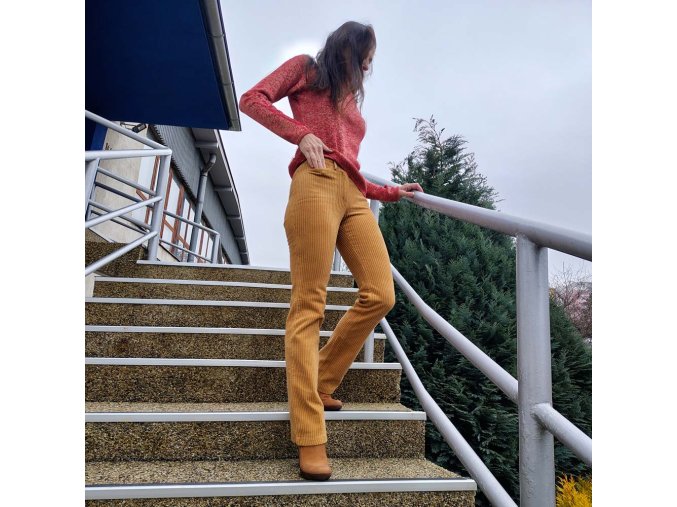 Dámské manšestrové kalhoty Rialto Nymo okr 19231