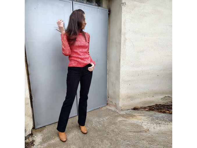 Dámské manšestrové kalhoty Rialto Nymo černé 19236