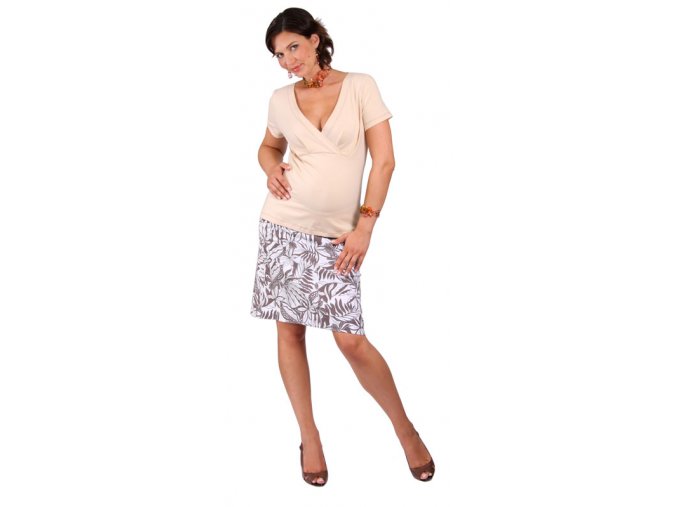 Těhotenské tričko Rialto Retie béžové 0250 (Dámská velikost 36)
