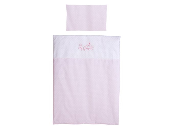Povlečení pro postýlku ptáček růžový puntík