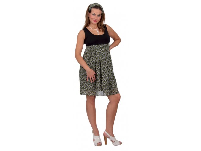 Těhotenské šaty Rialto Lugny zelené 0212 (Dámská velikost 38)