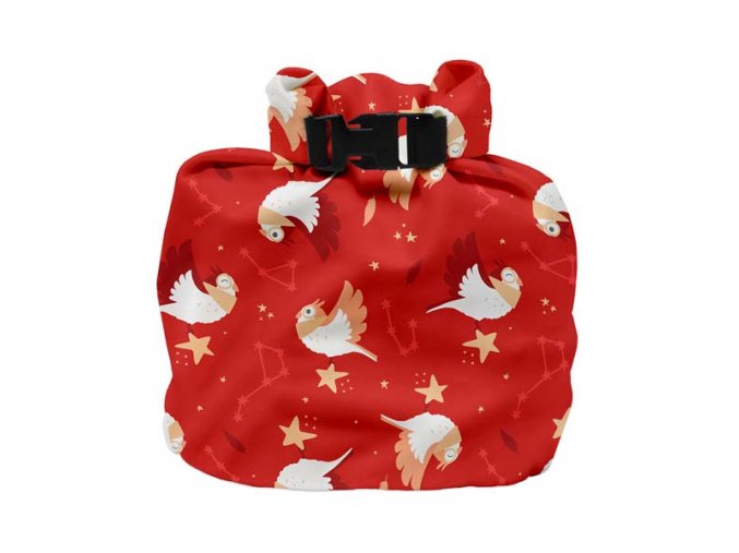 Praktická nepromokavá taška na použité plenky nebo mokré plavky Bambino Mio WNB STAR červená