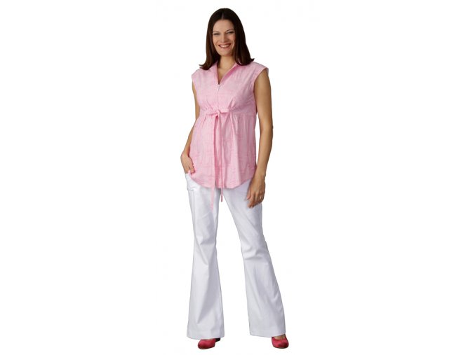 Těhotenské kalhoty Rialto Stone bílá riflovina 0401 (Dámská velikost 40)