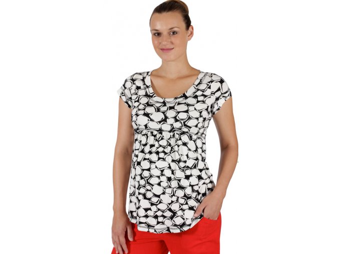 Těhotenské tričko Rialto Salice bíločerná kostka 7694 (Dámská velikost 40)