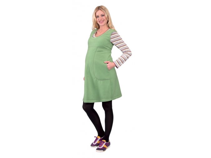 Těhotenské šaty Rialto Linde zelené 0282 (Dámská velikost 36)