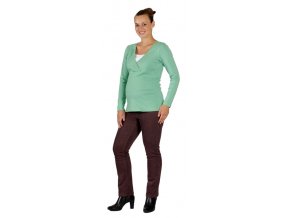 Těhotenské a kojicí tričko Rialto Devin zelená 0071 (Dámská velikost 36)