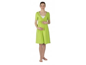 Těhotenská a kojící noční košile Rialto Gloyl tmavě zelená 0199