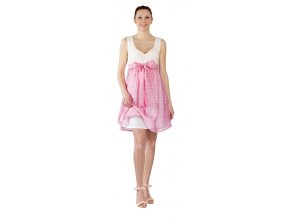 Těhotenské společenské šaty Rialto Lacroix UP růžové 0023 (Dámská velikost 36)