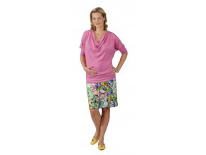 Těhotenské tričko Rialto River růžové 0360 (Dámská velikost 36)