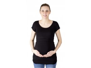 kojící a Těhotenské tričko Rialto Denisa, černé 0156 (Dámská velikost 36)