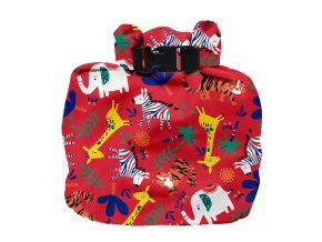 WNB SAFRED Taška na plenky Safari Celebration Red vodotěsná taška na plavky bambinomio červená