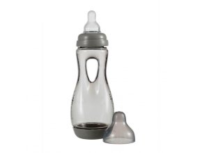 Lehce uchopitelná dětská lahvička Difrax, antikolik, šedá, 240ml