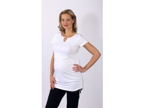 Těhotenské tričko Rialto Crule bílé 0312 (Dámská velikost 36)