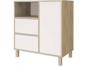 komoda do dětského pokoje Wing Grey Oak White