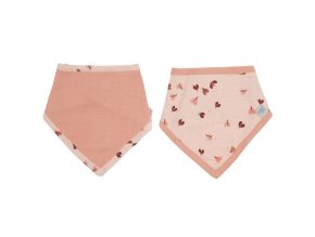 Bandana slintáček Bébé-jou Sweet Butterfly 2ks růžový