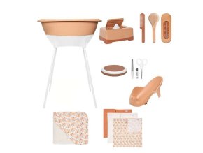 9 dílná koupací sada LUMA Spiced Copper se 3 mušelínkami a osuškou