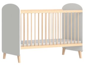 Postýlka Faktum Colette 60x120 cm v bílé barvě v kominaci s masivem