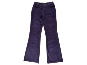 Dívčí manšestrové kalhoty fialové do zvonu velikost 158 a 170