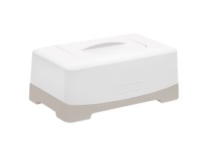L229001 Box na vlhčené ubrousky LUMA White bílo krémový, lehce uzavíratelný - jen jedním prstem, aby se předešlo vysychání ubrousků.
