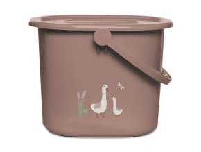 Kyblík na pleny s víkem Bébé-Jou Dear Goose, Hnědá