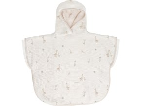 Mušelínové pončo Bébé-Jou Dear Goose krémové