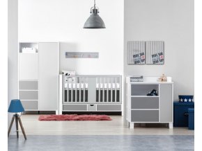 Moderní šedý dětský pokojíček pro miminko Faktum Holly Grey