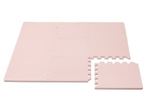 Hrací podložka puzzle s okrajem Light Pink 92x92 cm, výška 1,4cm, růžová