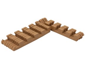 Sada 12 hran pro pěnové puzzle Baby Dan a Rialto Baby v hnědé barvě rialtobaby nebo babydan