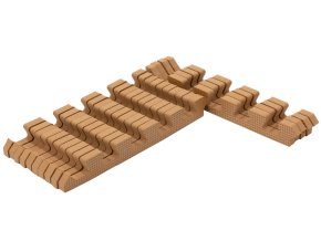 Sada 14 hnědých okrajů pro pěnové nebo korkové puzzle 120x90cm rialtobaby nebo  babydan