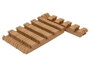 Sada 18ks hnědých okrajů pro pěnové nebo korkové puzzle 120x150cm rialtobaby nebo babydan
