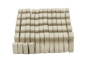 Sada okrajů zarovnávající extra silné pěnové puzzle v béžové barvě, pro rialtobaby nebo babydan