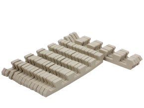 Sada 18 béžových okrajů pro pěnové puzzle 120x150cm