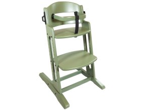 BabyDan dřevěná jídelní židlička DanChair v moderní pastelové zelené barvě roste s vaším dítětem téměř až do 12 let.