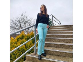 Dámské manšestrové kalhoty Nymo modré 19233