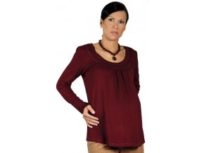 Těhotenské tričko Rialto Rimogne vínové 0155 (Dámská velikost 36)