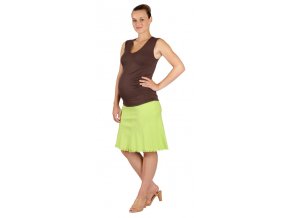 Těhotenská sukně Rialto Sanem lněná zelená 01248